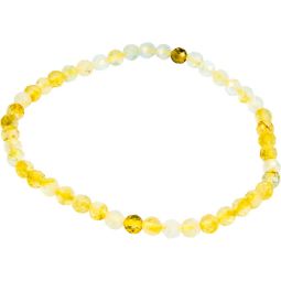 Elastic Bracelet 4mm Faceted Beads - Citrine (Each)