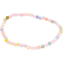 Elastic Bracelet 4mm Faceted Beads - Morganite (Each)