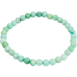 Elastic Bracelet 4mm Round Beads - Kid's Size - Amazonite (Each)