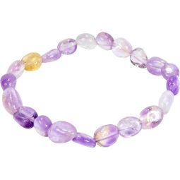 Tumbled Stones Elastic Bracelet  8-12mm - Ametrine (Each)