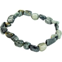 Tumbled Stones Elastic Bracelet  10-12mm - Eagle Eye (Each)