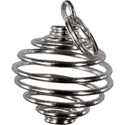 Small Tumbled Stone Cage Empty Nickel Plated (pack of 6)