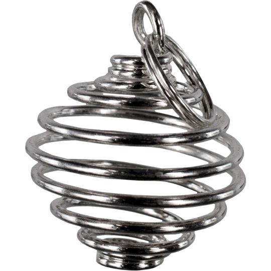 Small Tumbled Stone Cage Empty Nickel Plated (pack of 6)