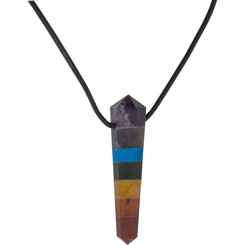 Double Terminated Point NECKLACE - Chakras (Each)