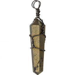 Wire Wrapped Point Pendants - Pyrite (Pack of 5)