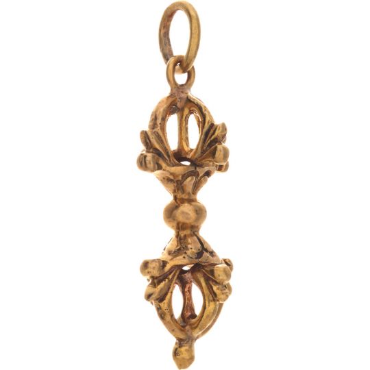 Tibetan Pendant Brass Dorje - Small (Each)