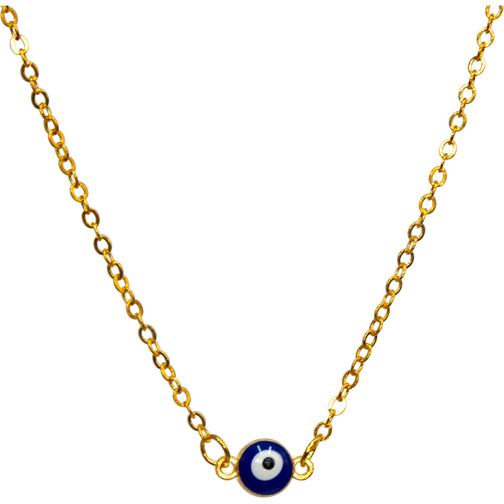 Evil Eye Protection NECKLACE - Mini Evil Eye - Gold (Each)