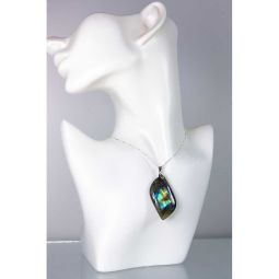 Gemstone Leaf Pendant - Labradorite (Each)