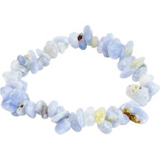 Elastic Chips Bracelet - Blue Lace Agate (Each)