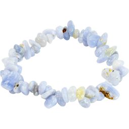 Elastic Chips Bracelet - Blue Lace Agate (Each)