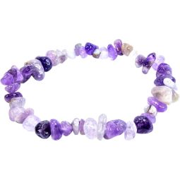 Elastic Chips Bracelet - Amethyst (Each)