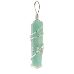 Large Wire Wrapped Point Pendant - Amazonite Asstd Designs (Each)