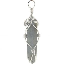 Large Wire Wrapped Point Pendant - Labradorite Asstd Designs (Each)