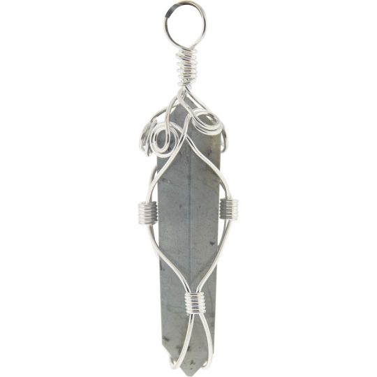 Large Wire Wrapped Point Pendant - Labradorite Asstd Designs (Each)