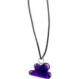 Gemstone Cloud Leather Necklace - Amethyst (Each)