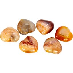 Gemstone Red Agate Hearts (Pack of 6)