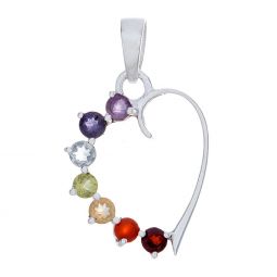 Heart Chakra Pendant w/ Semi-Precious Stones