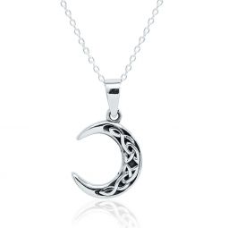 Celtic Night - Pendant Moon w/Silver Chain