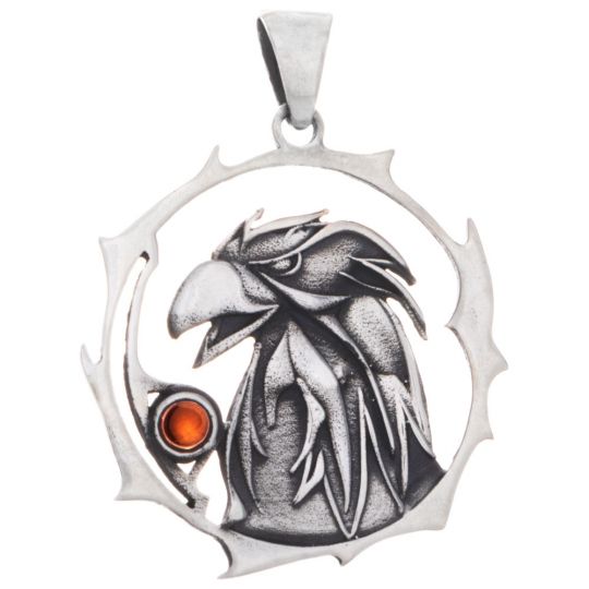 Eagle Sacred Animal Pendant w/Asstd Stone