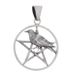 Round Raven Pendant