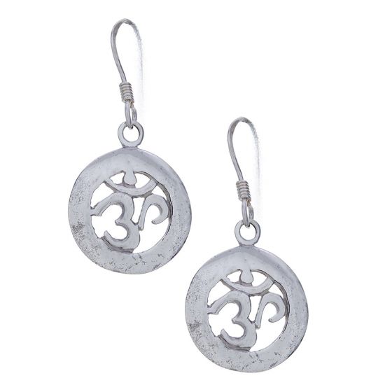 Bold Circle Om Earrings