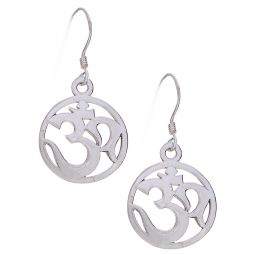 Plain Circle Om Earrings
