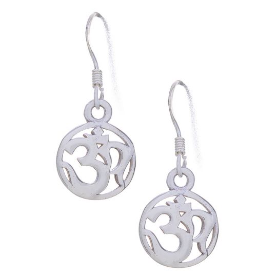 Round Om Earrings