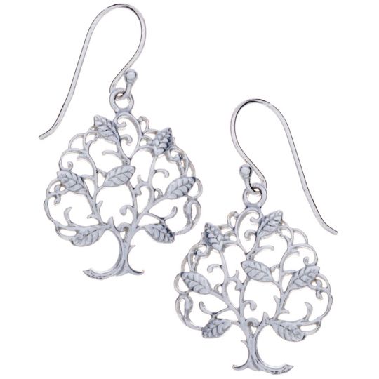 Solid Leaves Tree Earrings