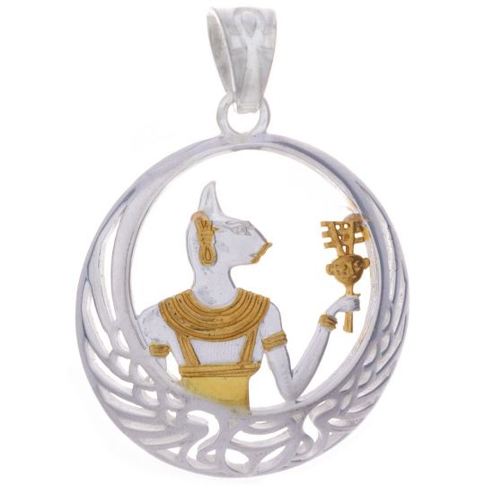 Gold Plated Egyptian Pendant Bastet-Fidelity