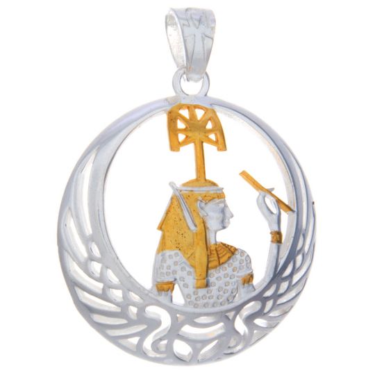 Gold Plated Egyptian Pendant Seshat-Communication