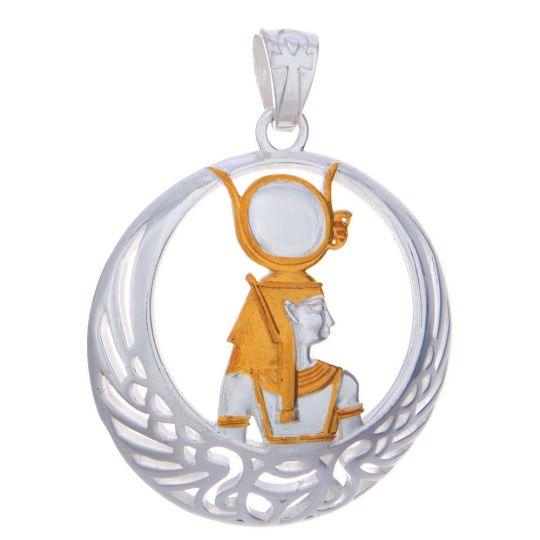 Gold Plated Egyptian Pendant Hathor-Love