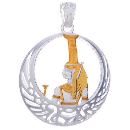 Gold Plated Egyptian Pendant Nepthys-Divination