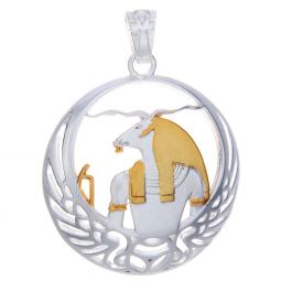 Gold Plated Egyptian Pendant Khnum-Balance