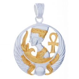 Gold Plated Nefertiti Pendant