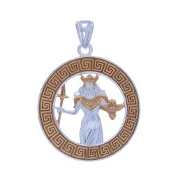 Gold Plated Greek God Pendant Athena