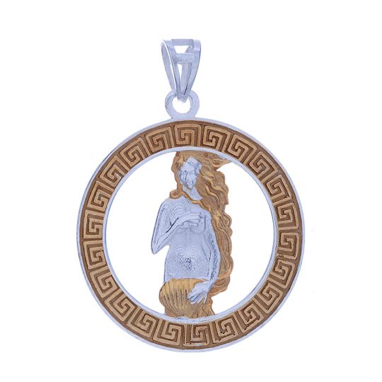 Gold Plated Greek God Pendant Aphrodite