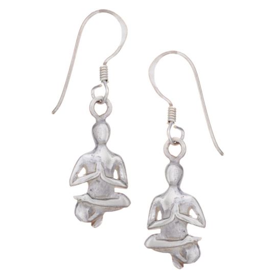 Half Lotus Meditation Eastern Wisdom Earrings