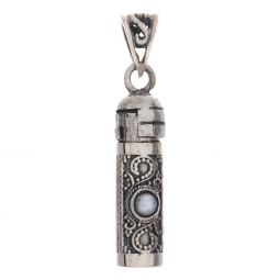 Keepsake Box Pendant 2 Stones-Rainbow Moonstone