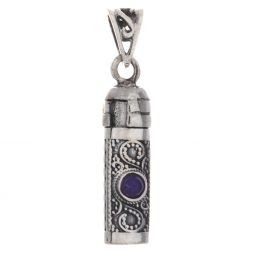 Keepsake Box Pendant 2 Stones-Amethyst