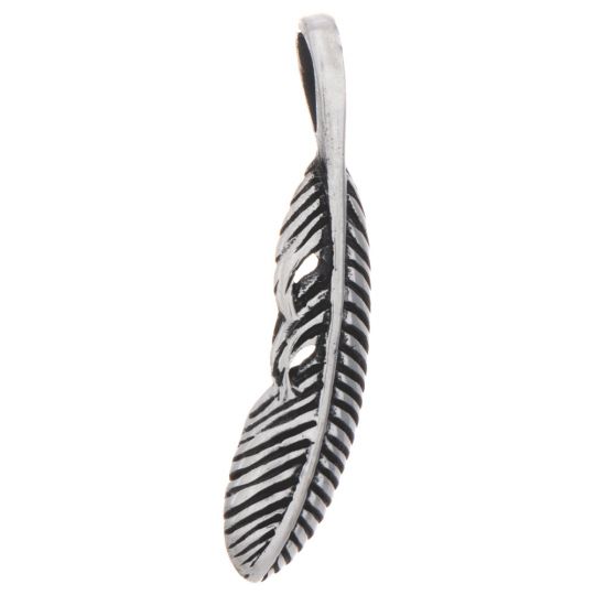 Feather 2 Holes Small Native Pendant (Not Native American Made)