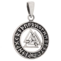 Valknut Rune Ring Viking Norse Pendant Medium