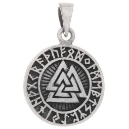 Valknut Runes Viking Norse Pendant Small