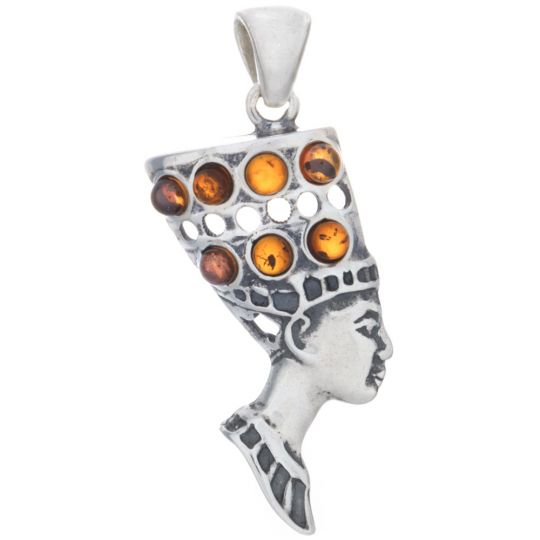 Nefertiti Amber Pendant Asstd Colors