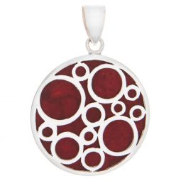 Bubbles Red Coral Pendant