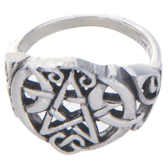 Moon Pentacle Ring -Size 9