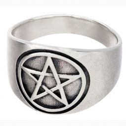 Large Pentacle Band Ring - Size 6