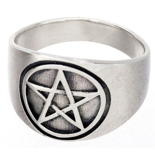 Large Pentacle Band Ring -Size 8