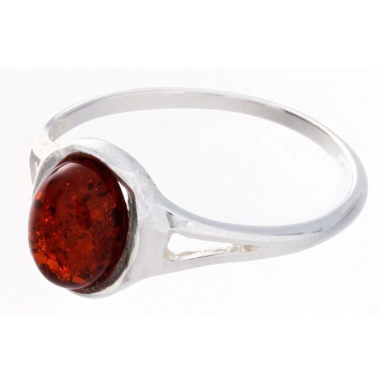 Amber Ring -  Thin Oval - Size 7