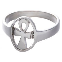Circled Ankh Ring - Size 7