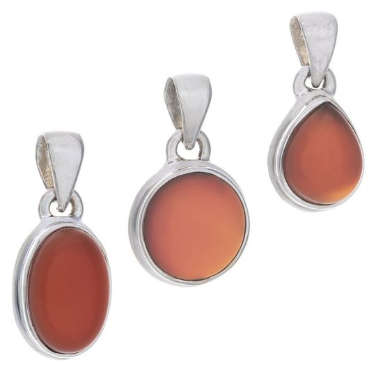 Carnelian Assorted Shapes Small Simple Pendant   (21mm to 24mm H)